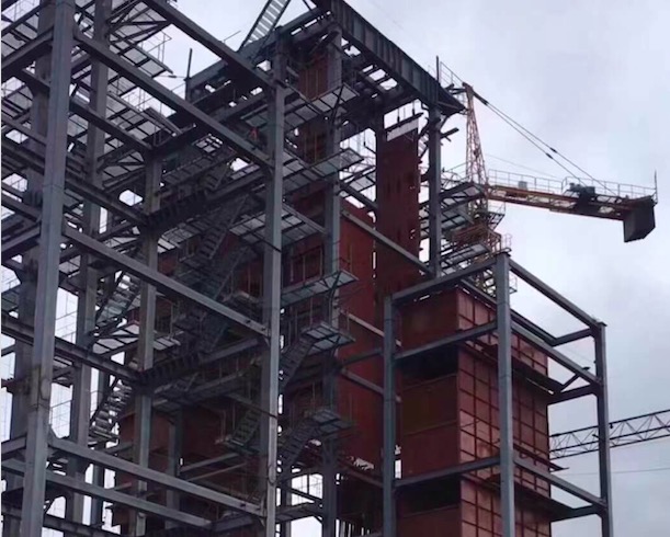 35噸流化床鍋爐，現（xiàn）場製造
