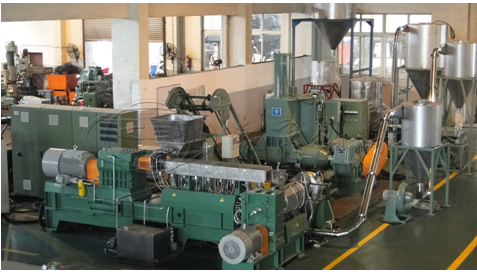 雙螺杆+單螺杆擠出造粒機(jī)組 雙螺杆+單螺杆擠出造粒機組