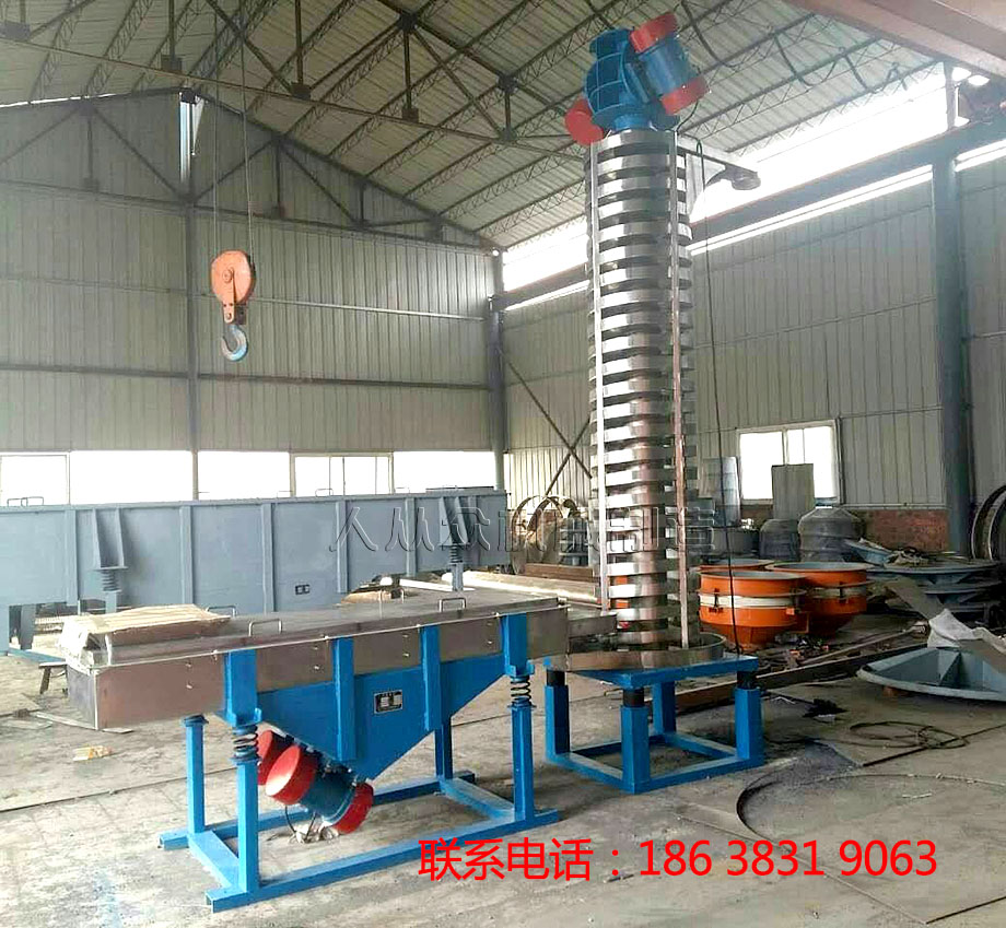 螺旋(xuán)提升機+直線篩(shāi)1