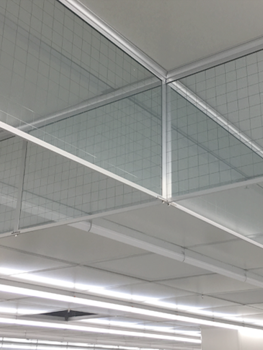 玻璃擋煙垂壁(bì)--夾(jiá)絲玻璃 玻璃擋煙垂壁(夾絲玻璃)